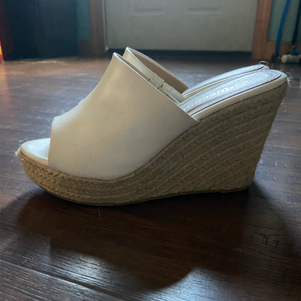 Wedges worn twice. Just don’t wear them anymore